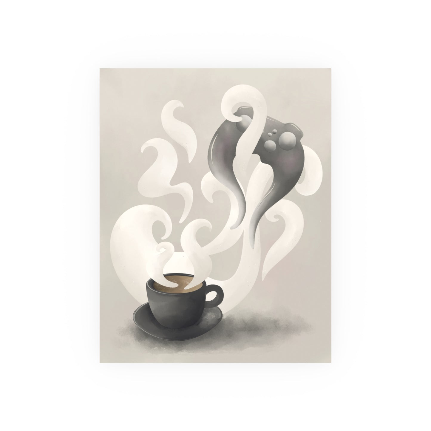 Morning Pause | Ritual of Play Collection | Cozy Gaming Wall Art