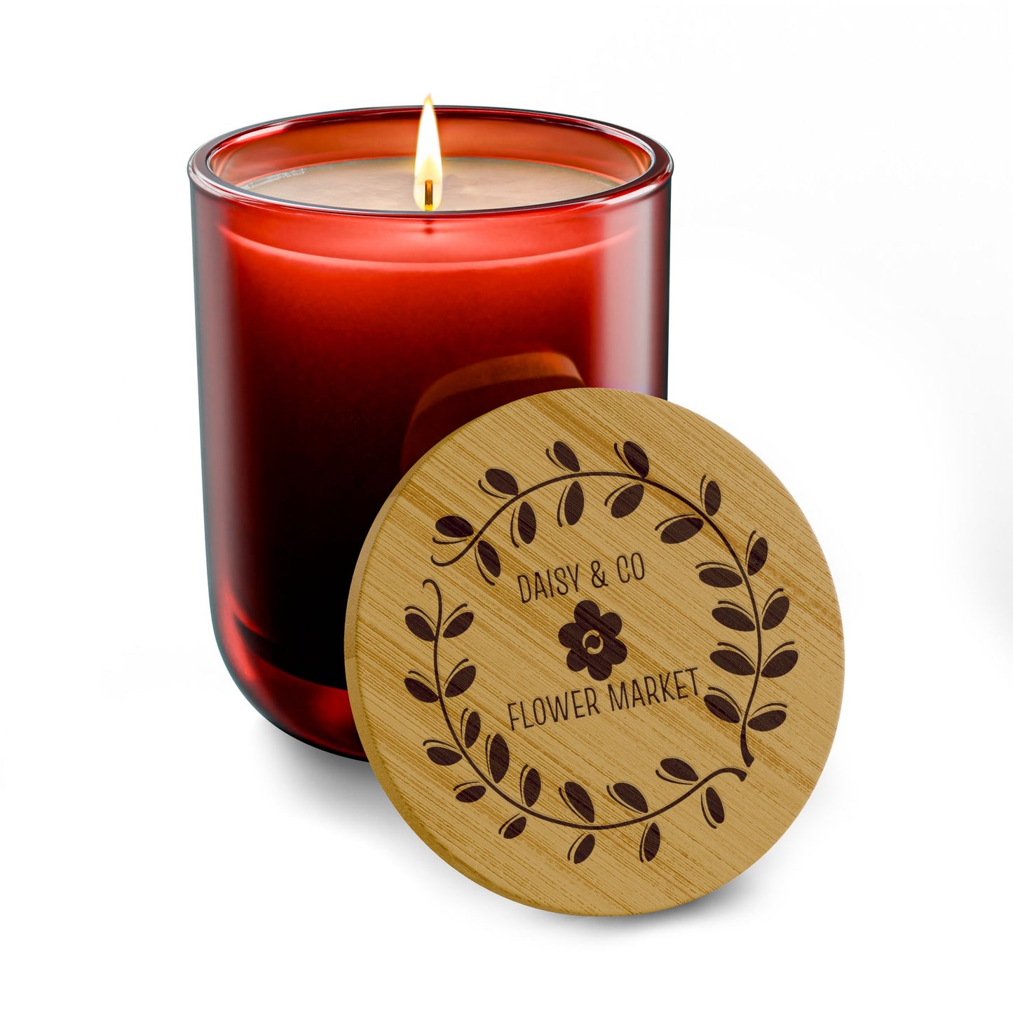 Daisy & Co. Colored Glass Scented Candle