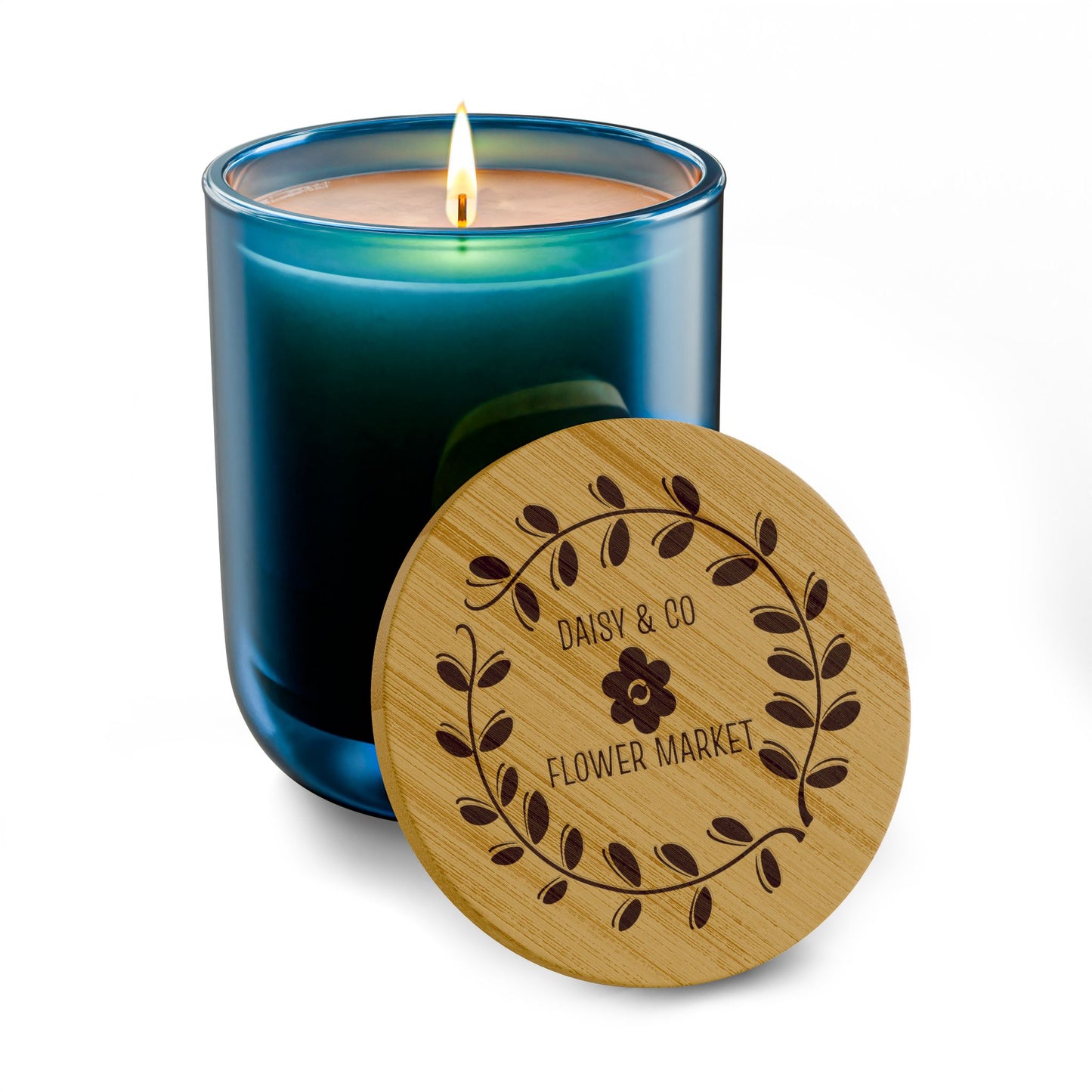 Daisy & Co. Colored Glass Scented Candle