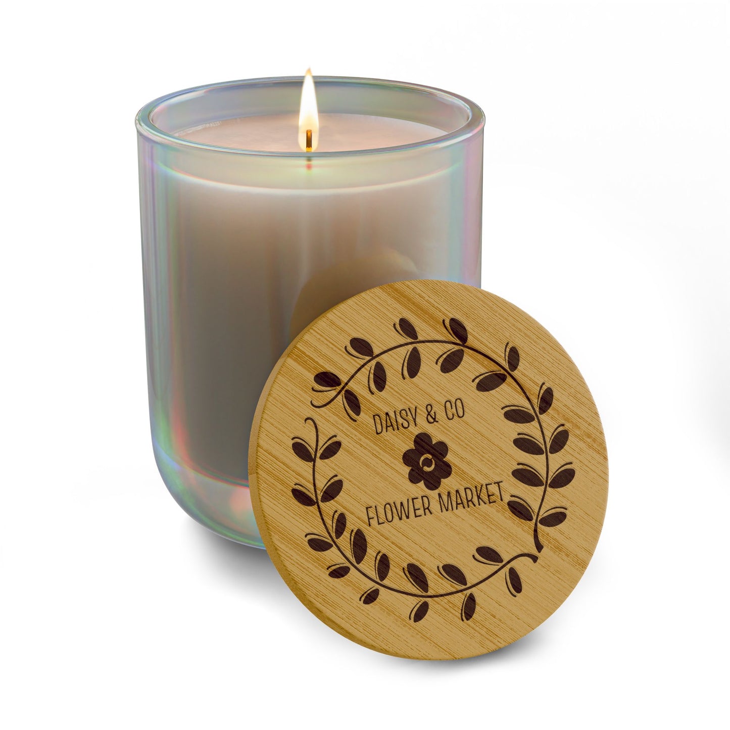 Daisy & Co. Colored Glass Scented Candle
