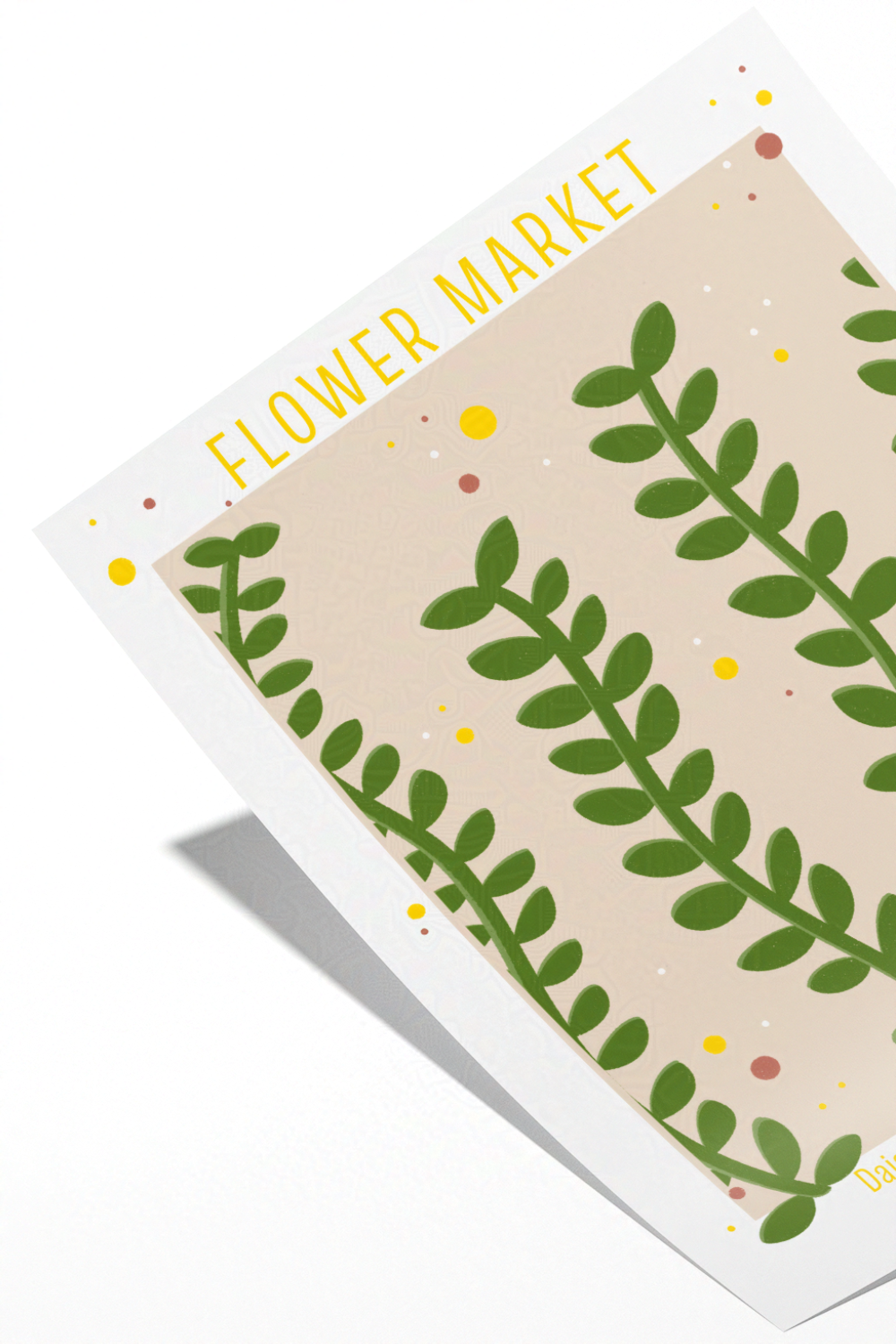 Daisy & Co. Flower Market Framed Wall Art – Climbing Green | Cozy Botanical Video Game Inspired Spring Wall Art