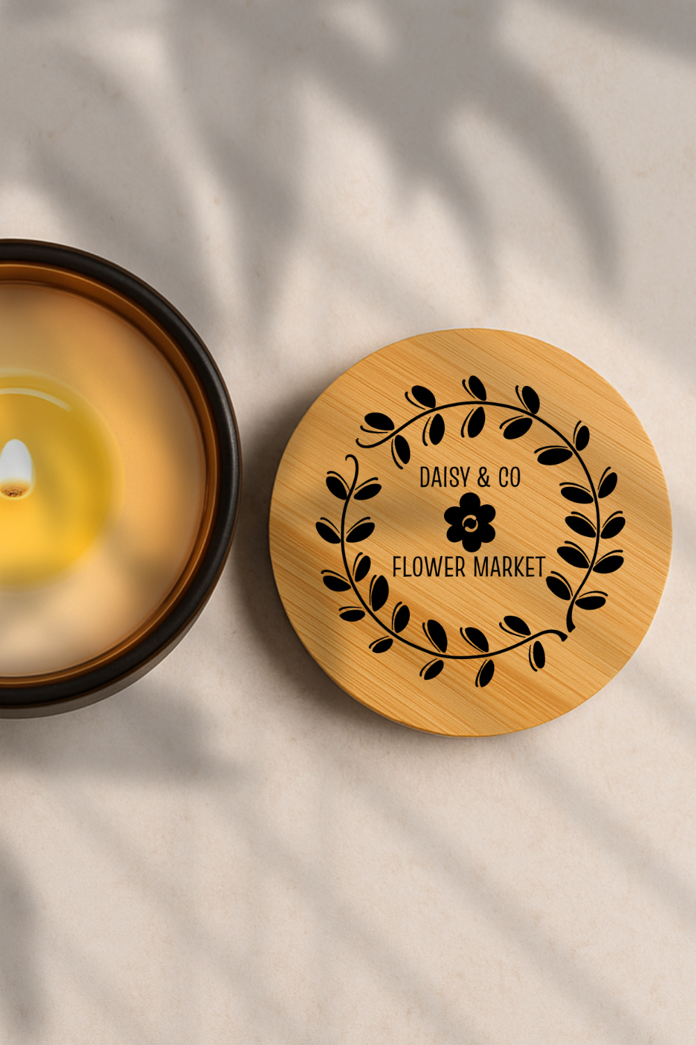 Daisy & Co. Colored Glass Scented Candle