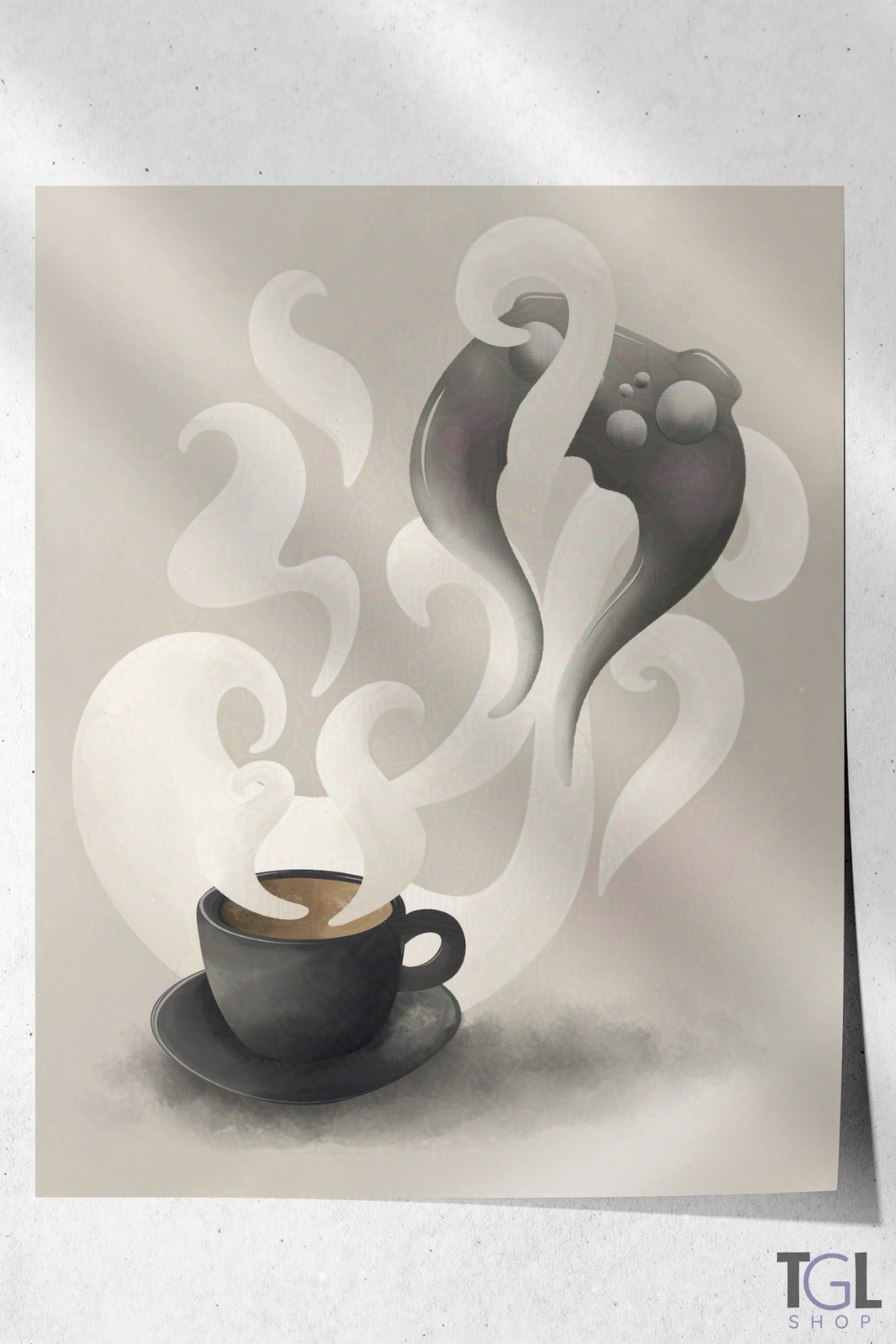 Morning Pause | Ritual of Play Collection | Cozy Gaming Wall Art